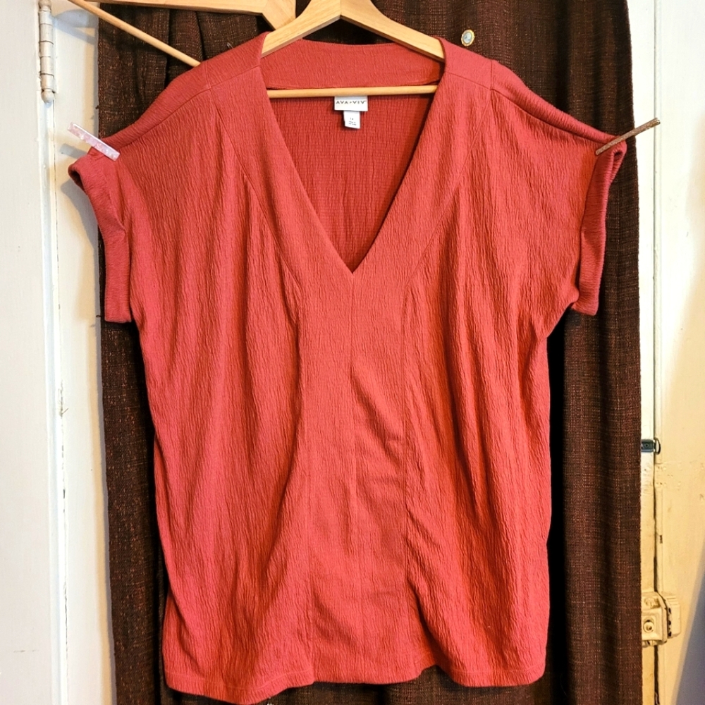 Ava & Viv V-neck Top 1X